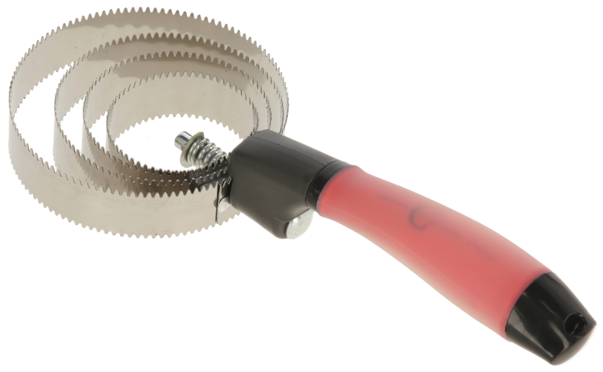 Zgrzebło spiralne z żelową rączką, czerwony/ czarny, Kerbl - Cavalo